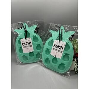 2x BLUSH Silicone Pineapple Shaped Ice Mold Tray - New In Bag- Free Shipping